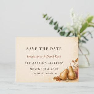 Elegante Wasserfarben-Herbst-Dankfest-Hochzeit Save The Date