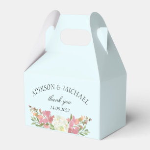 Elegante Wasserfarben Hochzeit Grün Geschenkschachtel