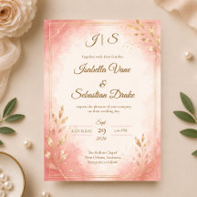 Elegante Wasserfarben-Hochzeit in Rosa