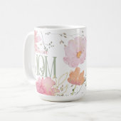 Elegante Wasserfarben "I Liebe you Mama" Moderne Kaffeetasse (Vorderseite Links)
