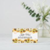 Elegante Wasserfarben im Herbst Sonnenblumen Visitenkarte (Stehend Vorderseite)