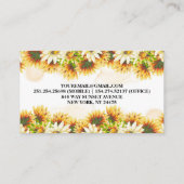 Elegante Wasserfarben im Herbst Sonnenblumen Visitenkarte (Rückseite)