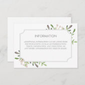 Elegante Wasserfarben-Informationskarte Begleitkarte (Vorne/Hinten)