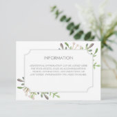 Elegante Wasserfarben-Informationskarte Begleitkarte (Stehend Vorderseite)