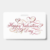 Elegante Wasserfarben-Kalligrafie Frohes Valentins