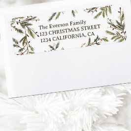 Elegante Wasserfarben Kiefernzweige Kämpfe Weihnac