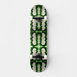 Elegante Wasserfarben Orchideen, grün botanisch Skateboard