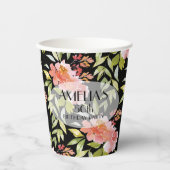 Elegante Wasserfarben Pappbecher (Vorderseite)