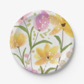 Elegante Wasserfarben Pappteller (Vorderseite)