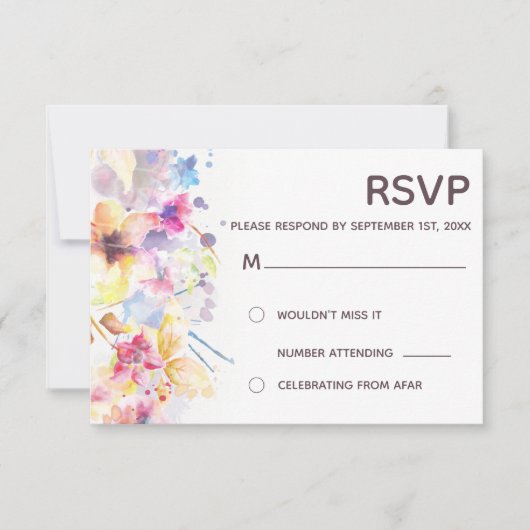 Elegante Wasserfarben Pastel Floral | UAWG | Einladung (Vorderseite)