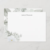 Elegante Wasserfarben Personalisiert Mitteilungskarte (Vorne/Hinten)