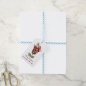 Elegante Wasserfarben-Pine Geschenkanhänger (Mit Garn)