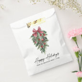 Elegante Wasserfarben Pines Calligrafy Ink Holiday Geschenktütchen (Versiegelt)