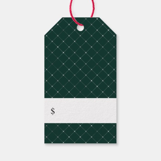 Elegante Wasserfarben-Preismarken Geschenkanhänger (Rückseite)