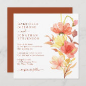 Elegante Wasserfarben Rodelbahn mit Aussicht Einladung (Vorne/Hinten)