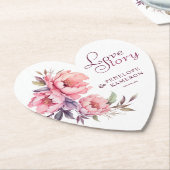 Elegante Wasserfarben Rosa Peonies Untersetzer (angewinkelt)