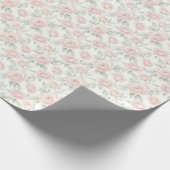 Elegante Wasserfarben-Rosen Geschenkpapier (Ecke)