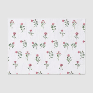 Elegante Wasserfarben Rosen mit Stiemen und Blätte Seidenpapier