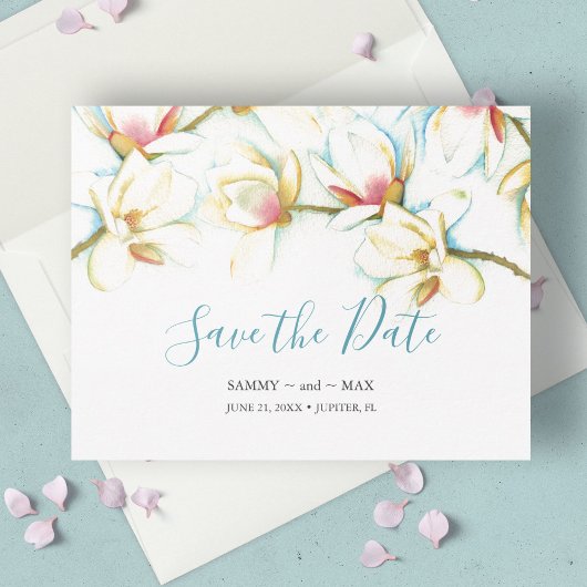 Elegante Wasserfarben Save the Date ohne Foto