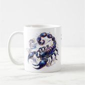 Elegante Wasserfarben Scorpio Zodiac Custom Tasse (Links)