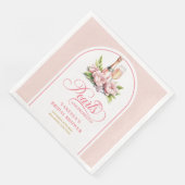 Elegante Wasserfarben-Servietten Perlen und Prosec Serviette (Ecke)