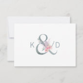 Elegante Wasserfarben Sketch Geometric Wedding RSV RSVP Karte (Rückseite)