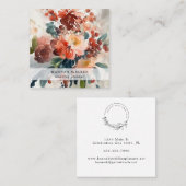 Elegante Wasserfarben Sommerliche Blume Ihr Logo Quadratische Visitenkarte (Vorne/Hinten)