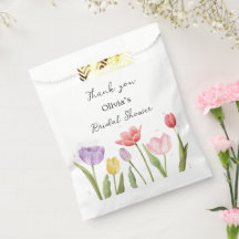 Elegante Wasserfarben-Tulpen-Brautparty