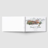 Elegante Wasserfarben - Veranstaltungsort Hochzeit Gästebuch (Voll)