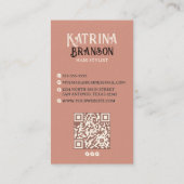 Elegante Wasserfarben Vintage Scheren & Blumen Visitenkarte (Rückseite)