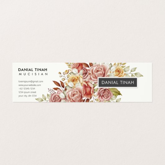 Elegante Wasserfarben Visitenkarten (Außenseite Aufgefaltet)