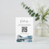 Elegante Wasserfarben - Wald Details Begleitkarte (Stehend Vorderseite)