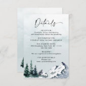 Elegante Wasserfarben - Wald Details Begleitkarte (Vorne/Hinten)