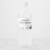 Elegante Wasserfarben Wasserflaschenetikett (Vorderseite)