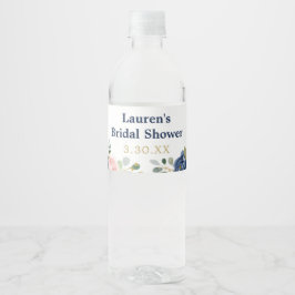 Elegante Wasserfarben Wasserflaschenetikett