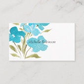 Elegante Wasserfarben Wildblumen Beruflich Visitenkarte (Vorderseite)