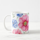 Elegante Wasserfarbene Blume Flora Muster Kaffeetasse (Links)