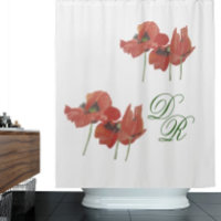 ELEGANTE WASSERFARBENE ROTE POPPIEN