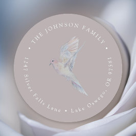 Elegante Wasserfarbenfrohe Rücksendeadresse Runder Aufkleber