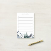 Elegante Wasserfarbengebirge - Wald zum Tun Post-it Klebezettel (Auf Schreibtisch)