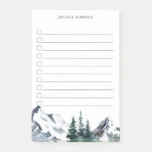 Elegante Wasserfarbengebirge - Wald zum Tun Post-it Klebezettel (Vorderseite)