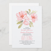 Elegante Wasserfarbenhochzeit Einladungen (Vorne/Hinten)