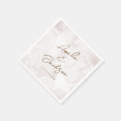 Elegante Wasserfarbenhochzeit Serviette (Ecke)