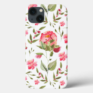 Elegante Wasserfarbenpeony Botanisch Case-Mate iPhone Hülle