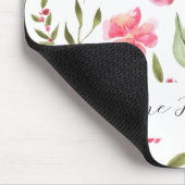 Elegante Wasserfarbenpeony Botanisch Mousepad (Ecke)