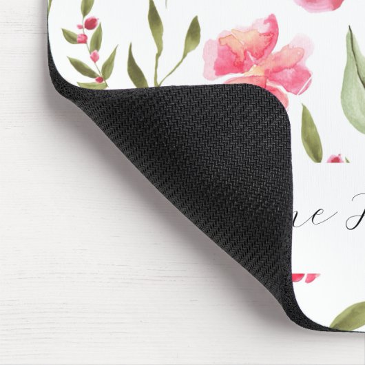Elegante Wasserfarbenpeony Botanisch Mousepad (Ecke)