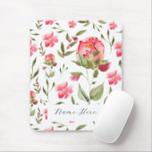 Elegante Wasserfarbenpeony Botanisch Mousepad (Mit Mouse)