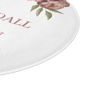 Elegante Wasserfarbenpeony Custom Family Schneidebrett (Ecke)