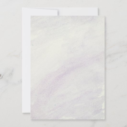 Elegante Wasserfarbenprägung Einladung (Rückseite)