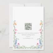 Elegante Wasserfarbenwelt Wildblume Hochzeit Save The Date (Rückseite)